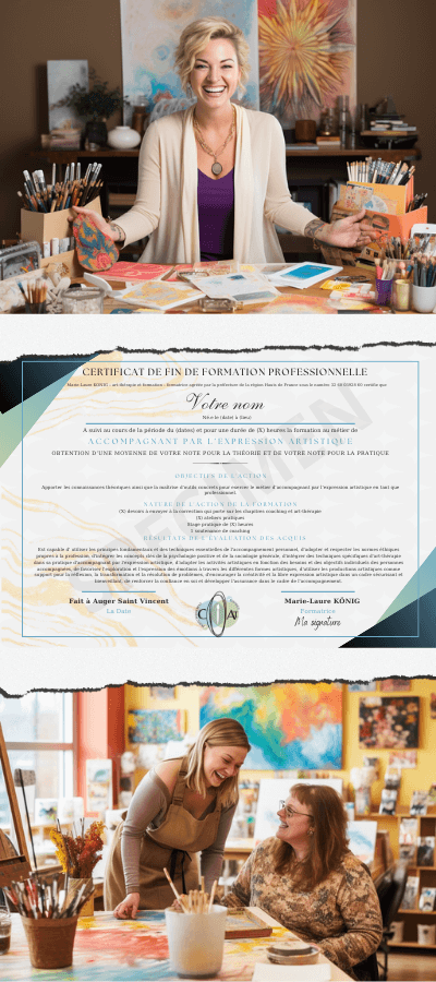 Caoaching art therapie formation certifiante en ligne accompagnant personnes agees enfants adolescents