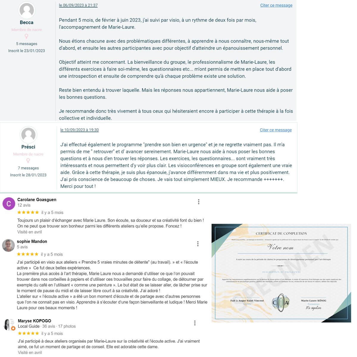 Developpement personnel par l art therapie estime de soi stress detachement