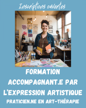 Formation accompagnant par expression art therapie en distentiel visioconference a domicile